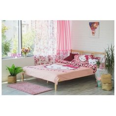 Комплект штор Волшебная ночь Hello Kitty, 150*270 см, 2 штуки, розовый, вуаль