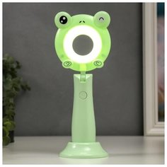 Лампа настольная Risalux c АКБ, 16*LED, 4 Вт, 3000-6000 К, USB, зеленый, 7,8*9,5*24 см