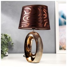 Лампа настольная Risalux E14, 40 Вт, кофе, h 37 см