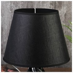 Лампа настольная Risalux E14, 40 Вт, черный-серебро, 24,5*24,5*38 см