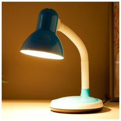 Лампа настольная Risalux E27, 40 Вт, голубой, 14,5*16,5*40,5 см