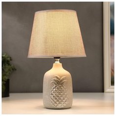 Лампа настольная Risalux E14, 40 Вт, серо-серебристый, 20*20*32 см