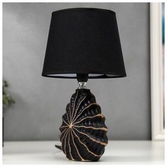 Лампа настольная Risalux E14, 40 Вт, черно-золотой, 15*20*31 см