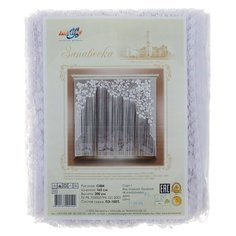 Штора Лента без шторной ленты, ширина 165 см, высота 200 см, цвет белый