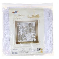 Штора Лента 235*255 см, белый, 100% полиэстер, шторная лента