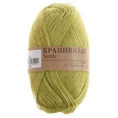 Пряжа Пехорский текстиль "Крапивная", 100% крапива, 250 м/50 гр, (119-Горох) Пехорка