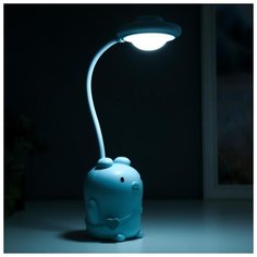 Лампа настольная Risalux c АКБ, LED, 4 Вт, 3 режима, USB, желтый, 7,5*8,5*43 см