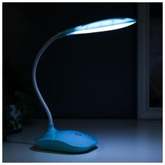 Лампа настольная Risalux LED, 20 диодов "Электро" сенсор, 3 режима, USB, АКБ, 27*12*10 см