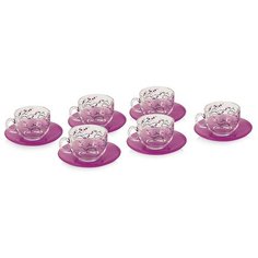 Чайный набор КАШИМА ПУРПЛ 12предметов 220мл Luminarc