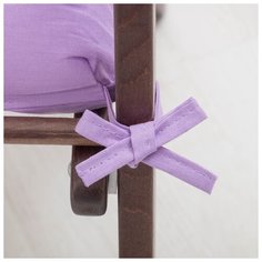 Набор подушек для стула Адель 35*35 см, 2 шт, цвет фиолетовый, бязь, холлофайбер