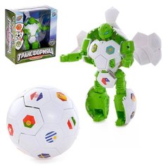 Робот «Мяч мировой футбол», трансформируется, с наклейками флаги стран Woow Toys