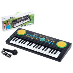 Синтезатор «Супер музыкант» с микрофоном, 37 клавиш, работает от батареек Автоград