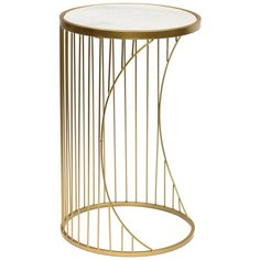 Столик интерьерный с белым мрамором 35х35х56см ГЛАСАР