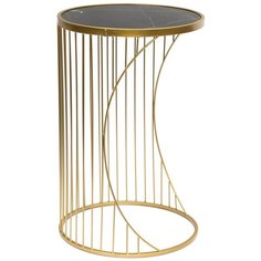 Столик интерьерный с черным мрамором 40х40х62см ГЛАСАР