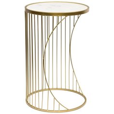 Столик интерьерный с белым мрамором 40х40х62см ГЛАСАР