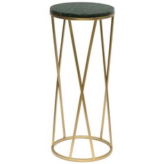 Столик приставной с зелёным мрамором 26х26х62см ГЛАСАР