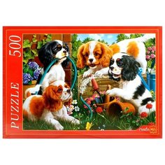 Пазл Рыжий кот Щенки Спаниеля (Ф500-5148), 500 дет.
