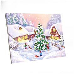 Картина по номерам на холсте с подрамником "Новый год" 30*40 см 5005784 Школа талантов