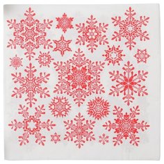 Салфетки Страна Карнавалия Красные снежинки, 20 шт.