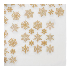 Салфетки Страна Карнавалия Золотые снежинки, 20 шт.
