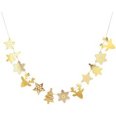 Гирлянда "Новый год" 230 см, цвет золото 4331005 Страна Карнавалия