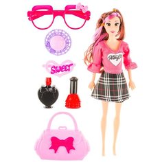Детская кукла с аксессуарами очки сумочка помада духи шейные, плечевые, локтевые, кистевые, бедренные шарниры Panawealth Inter Holdings