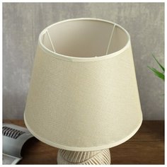 Лампа настольная Risalux E14, 40 Вт, белый с золотой патиной, 22*22*36 см