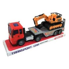 Машинка "Автовоз с экскаватором", набор, пластмассовый, инерционный, 31.5x9x12 см Джамбо Тойз