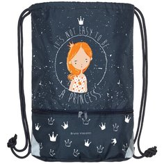 Мешок для обуви двухсекционный синий "YOUNG PRINCESS" 37 х 48 см Bruno Visconti