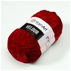 Пряжа YarnArt "Velour", 100% микрополиэстер, 170 м/100 г, (847 бордо)