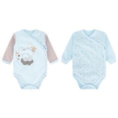 Набор боди LEO (2 шт.) размер 62, голубой Лео