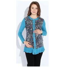 Кардиган MammySize, размер 44, бирюзовый