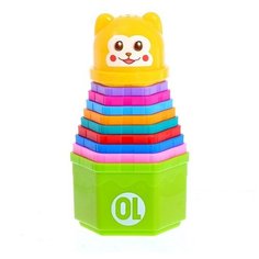 Пирамидка Сима-ленд Мишка стаканчики с буквами и цифрами