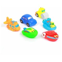 Крошка Я Набор для игры в ванне, игрушки для ванной, игрушки для купания "Транспорт", 6 шт