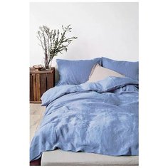 Постельное белье семейное Mona Liza Capriccio Rustic, полисатин, 70 х 70 см, blue