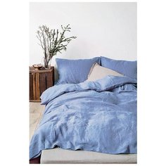 Постельное белье семейное Mona Liza Capriccio Rustic, полисатин, 50 х 70 см, blue