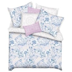 Постельное белье семейное Mona Liza Lovely blue, бязь, 70 х 70 см, blue