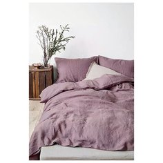 Постельное белье семейное Mona Liza Capriccio Rustic, полисатин, 70 х 70 см, berry