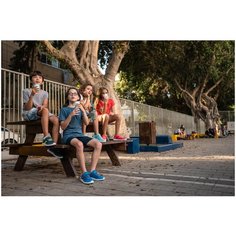 Кроссовки для активной ходьбы детские Actiwalk Super-light бирюзовые, размер: EU31, цвет: Пастельный Бирюзовый/Лавандовый Синий/Белоснежный NEWFEEL Х Декатлон Decathlon