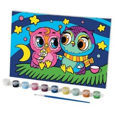 Картина по номерам "Совята" 20х30 см 6491552 Школа талантов