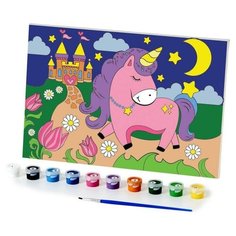 Картина по номерам "Единорог на лужайке" 20х30 см 6491556 Школа талантов