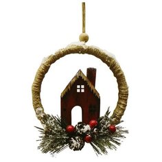 Набор для творчества - создай елочное украшение "Домик в венке" 4304391 Школа талантов