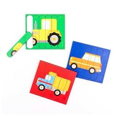 Головоломка. Разрезные картинки с потешками "Транспорт" 4276113 Лесная мастерская