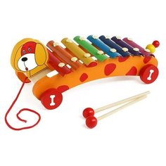 Металлофон + каталка 2в1 "Собачка" 30х12х6 см 5278262 Сима ленд