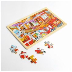 Детский развивающий пазл "Пожарные" 20х32х0,5 см 5245011 Сима ленд