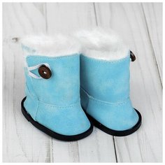 Сапоги для куклы "Пуговка", длина подошвы 8 см, цвет голубой 4258994 Сима ленд