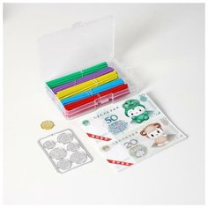 Счетные палочки в пластиковой коробке, большие, разноцветные 3800784 Сима ленд