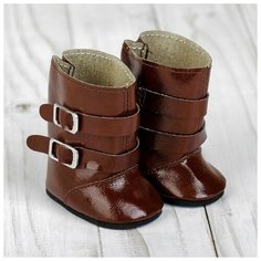 Сапоги для куклы "Застежки", длина подошвы 7 см, цвет коричневый 4258967 Сима ленд