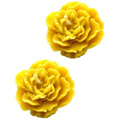 Свеча из воска "Цветущий пион" (комплект из 2 шт)