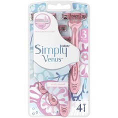 Venus Simply 3 Бритвенный станок, 4 шт.